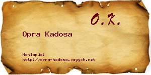 Opra Kadosa névjegykártya